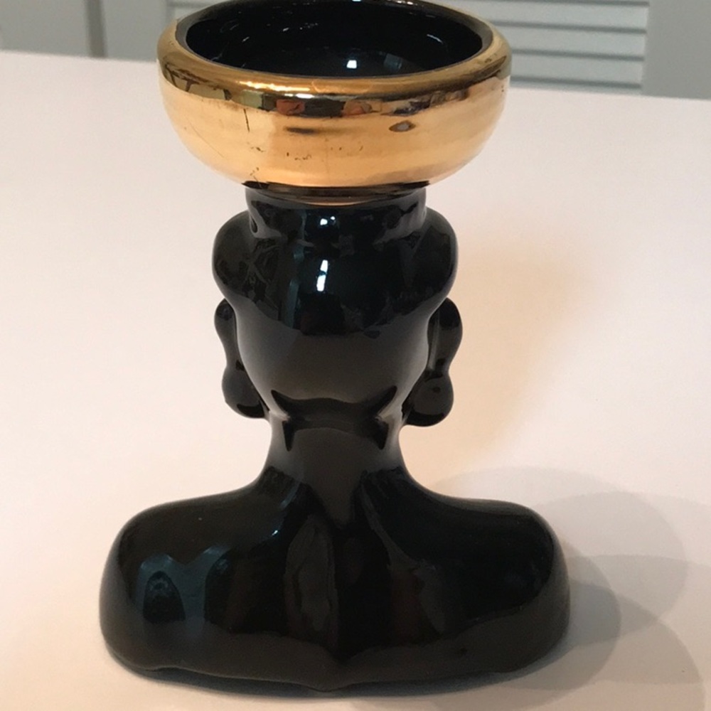 Vintage Nubian African American Blackamoor head vase - 1950s – 6” - Picture 5 of 7